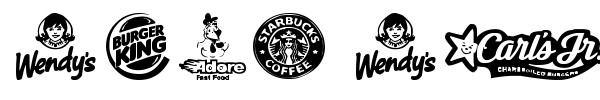 Fast Food logos font preview